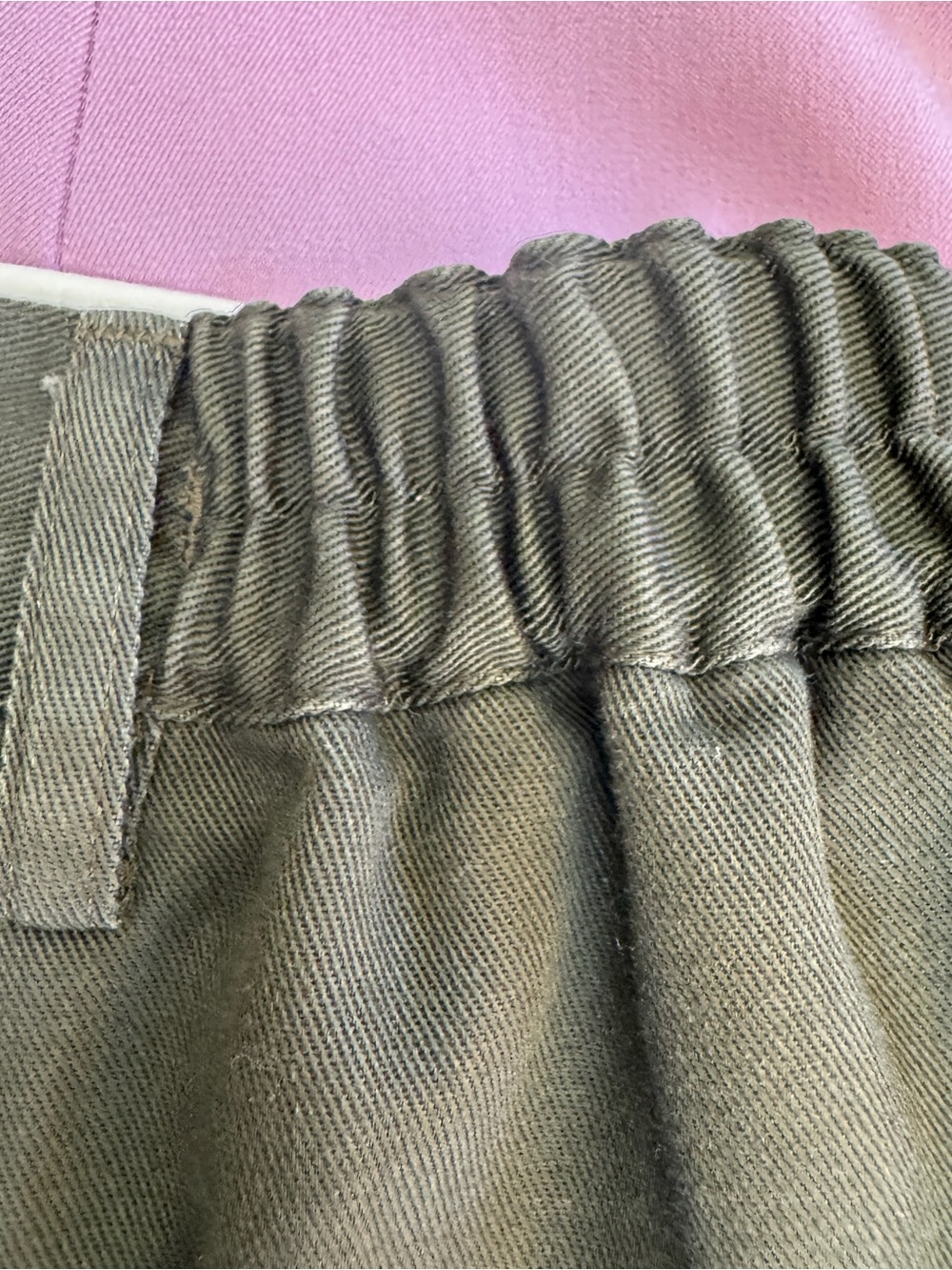 90s Pleated Trousers 12 Olive High Waist Tailored Menswear Vintage Hunt Club - Picture 7 of 14
